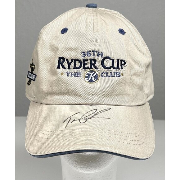 Lot 3 Autographed Golf Hats TOM LEHMAN Ryder Cup DAVID LEADBETTER Colonial - Picture 2 of 16